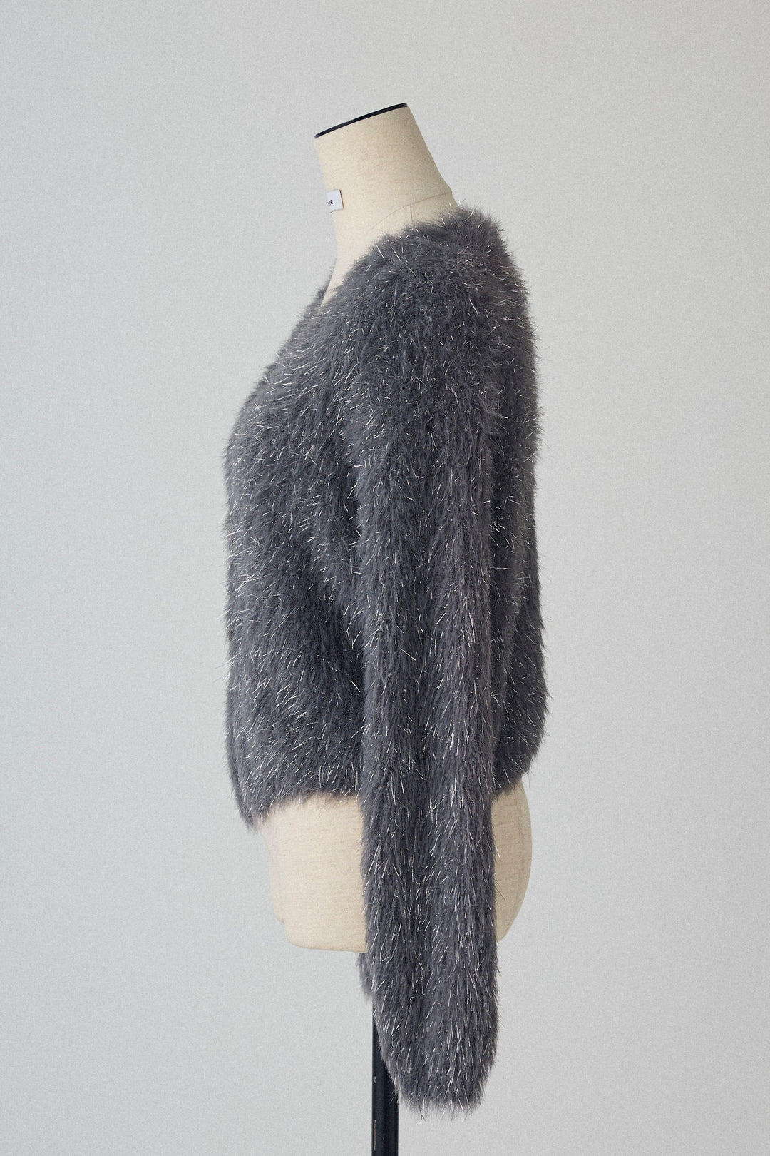 [予約]ゴールドボタンラメシャギーニット