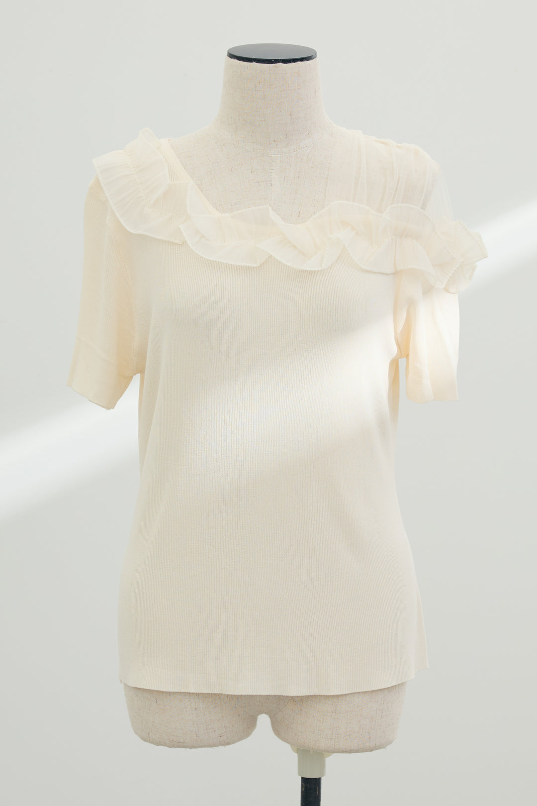 [予約]シースルー×フリルドッキングトップス