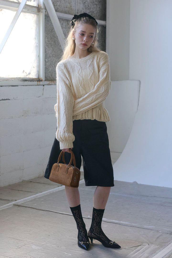 [予約]デニムベーシックハーフパンツ