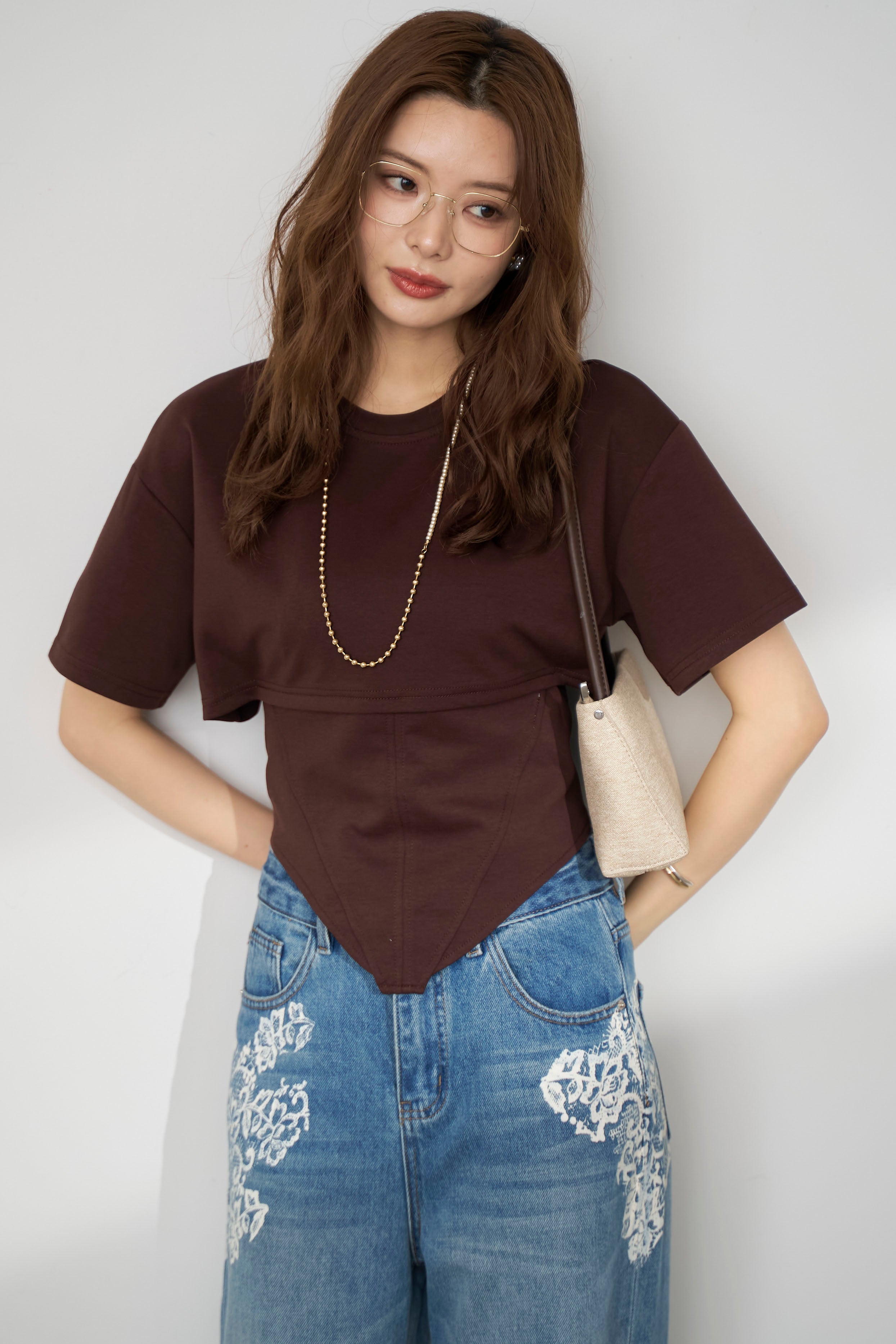 予約]バックレースアップTシャツ – Frene