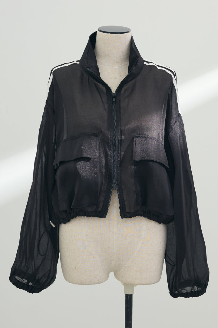 [予約]シアーオーガンジーサイドラインショートブルゾン