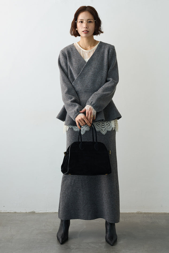 [予約]カシュクールフレアニットスカートセットアップ