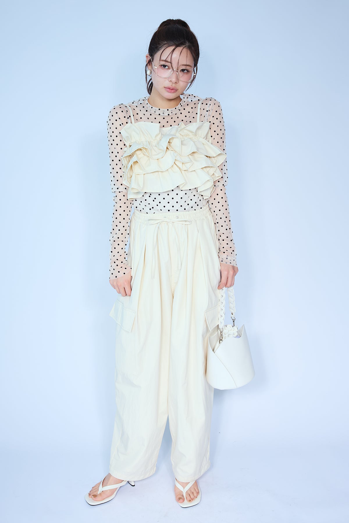 予約/SET]撥水フリルビスチェ+撥水2wayジョガーパンツ(2set) – Frene