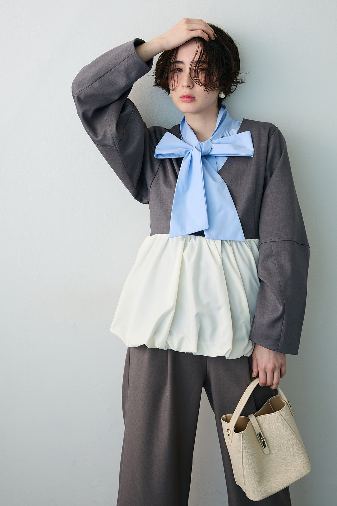 [予約]異素材ミックスバルーンジャケット