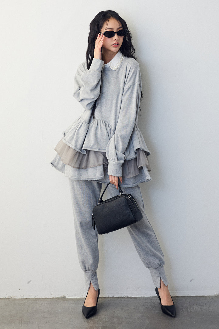 [予約]ライトスウェット美ラインジョガーパンツ