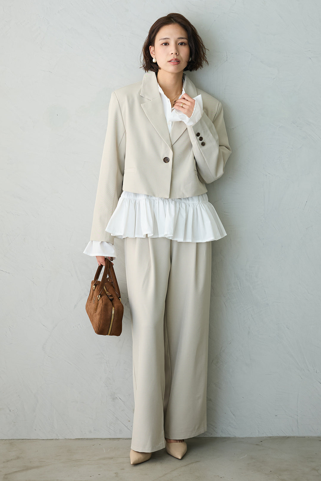 [予約]ツイルシンプルストレートパンツ