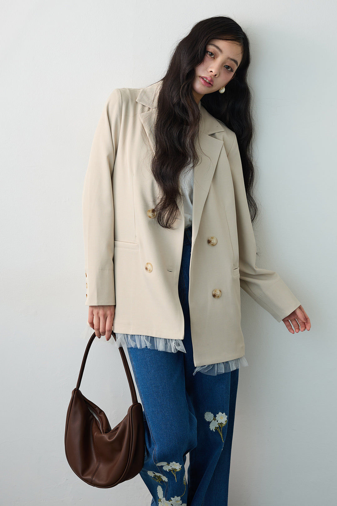 [予約]フリルヘム2wayマニッシュジャケット