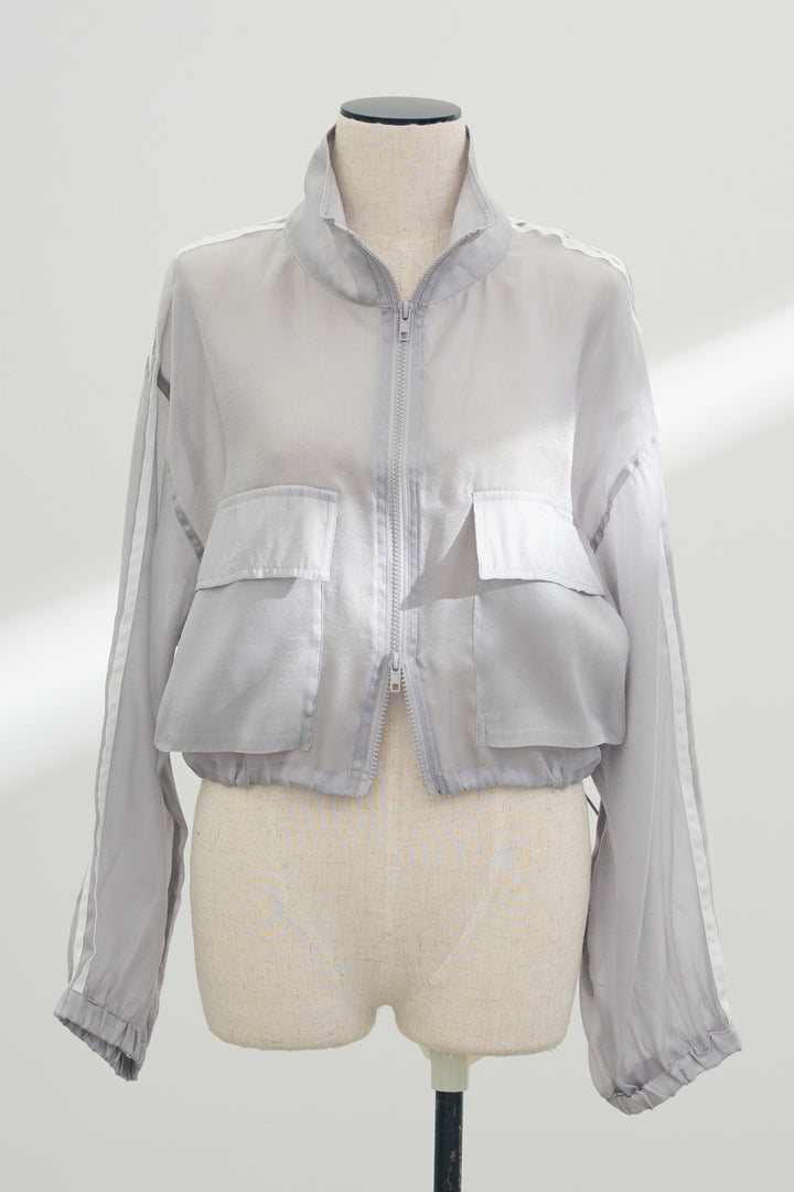 [予約]シアーオーガンジーサイドラインショートブルゾン