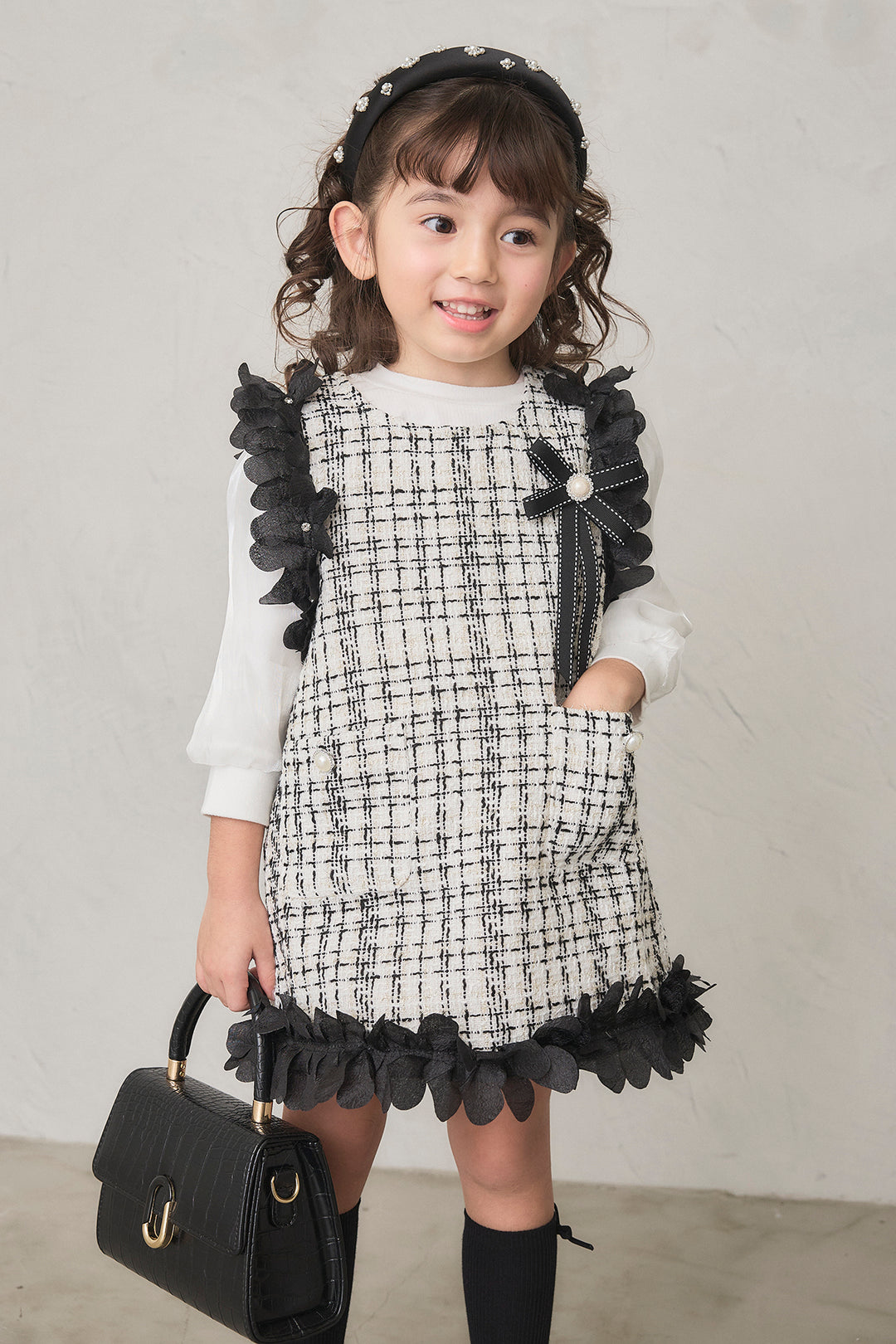 [予約]フリルツイードワンピセット