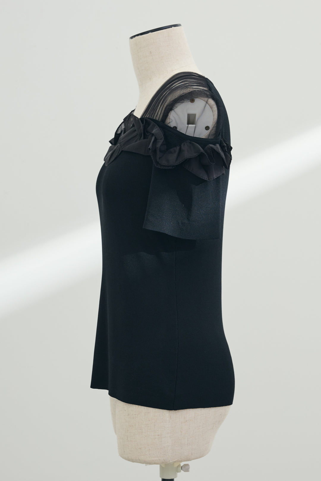 [予約]シースルー×フリルドッキングトップス