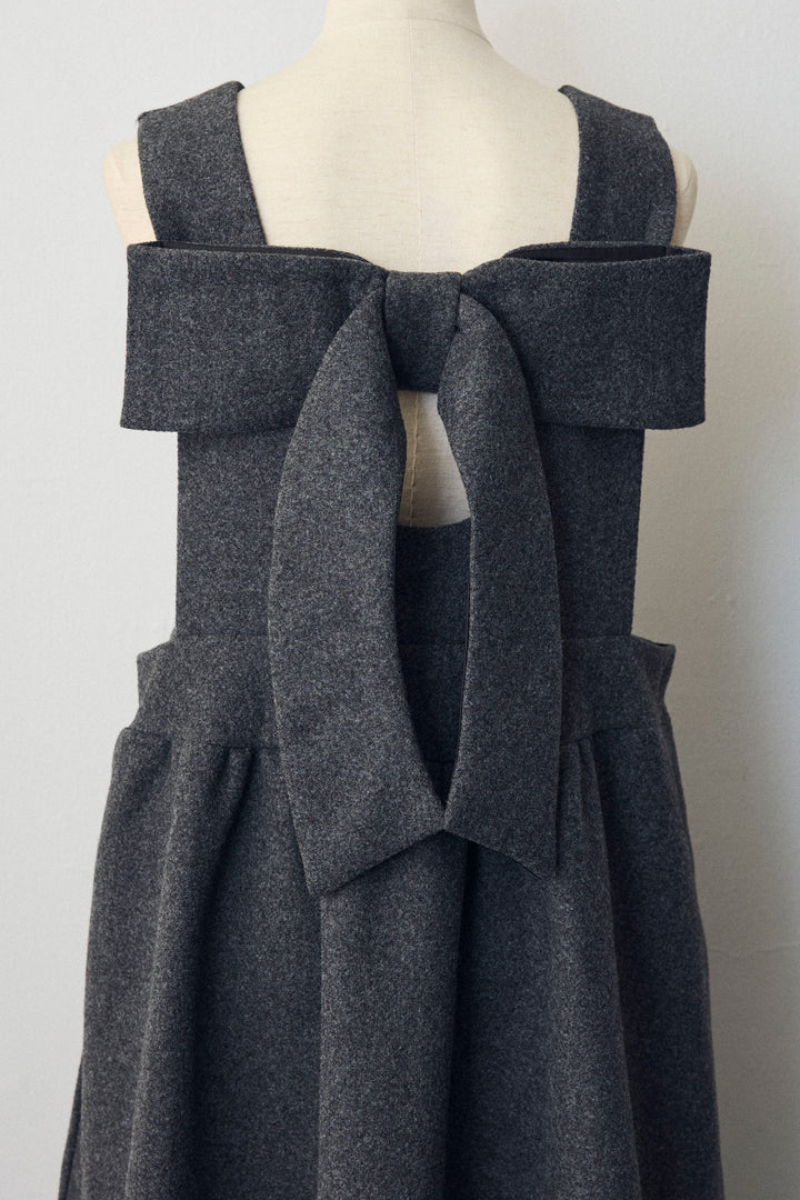 [予約]バックリボンボックスシルエットジャンスカ