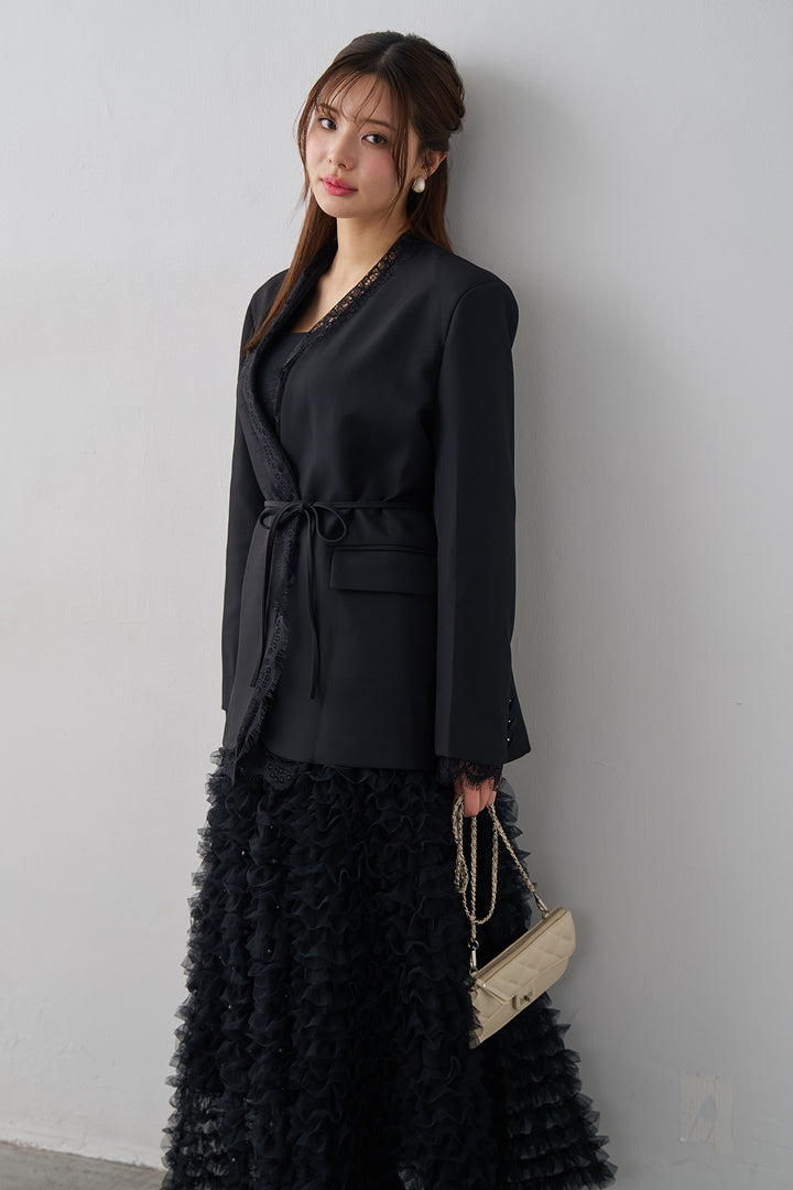 [予約]カシュクールレースドッキングジャケット