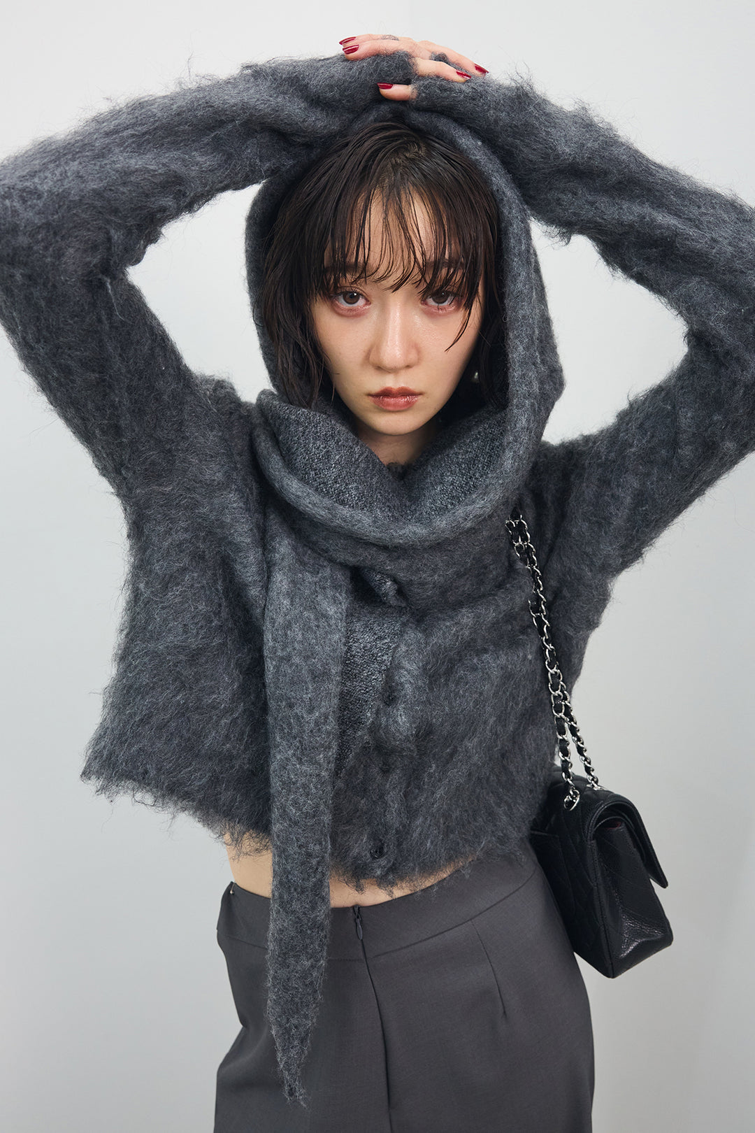 [予約]モヘアタッチトライアングルスカーフ