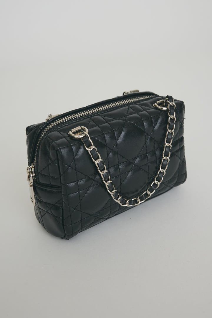 [予約]デザインキルティングミンボストンチェーンBAG