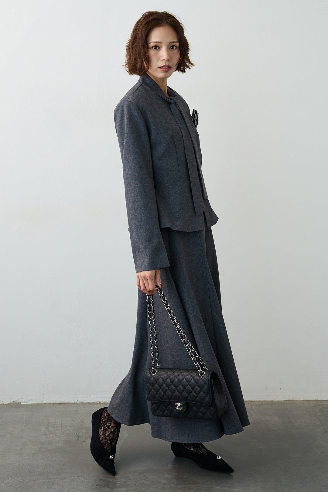 [予約]エフォートレスノーカラージャケットセットアップ