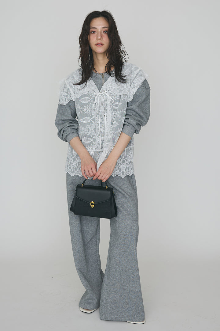 [予約]総レースカラーベストセットスウェットパンツセットアップ