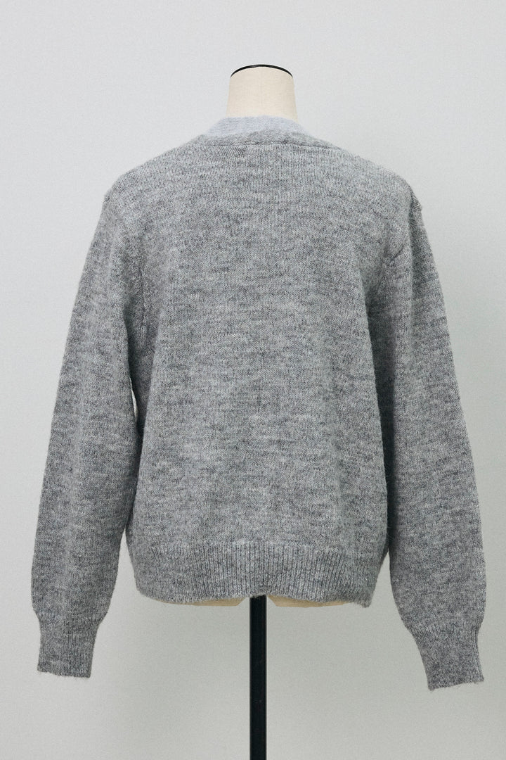 [予約]配色レイヤードニットカーデ