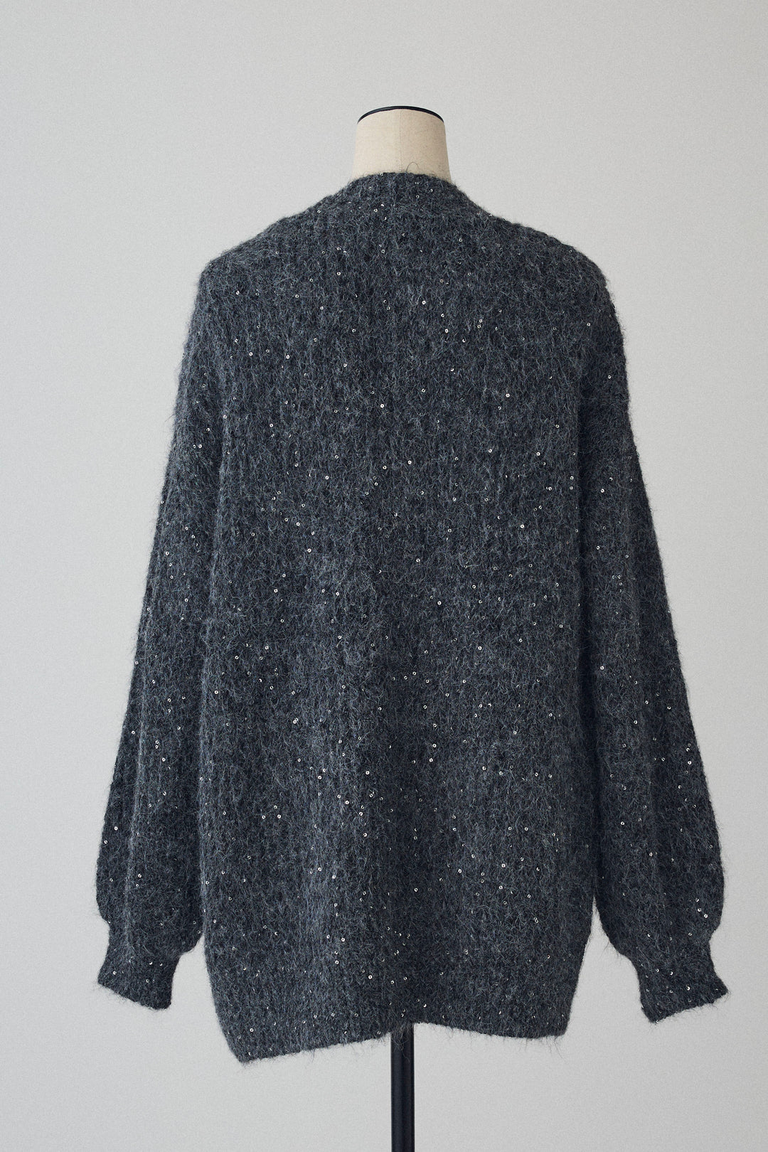 [予約]ビーズフラワースパンコールシャイニーニットカーデ