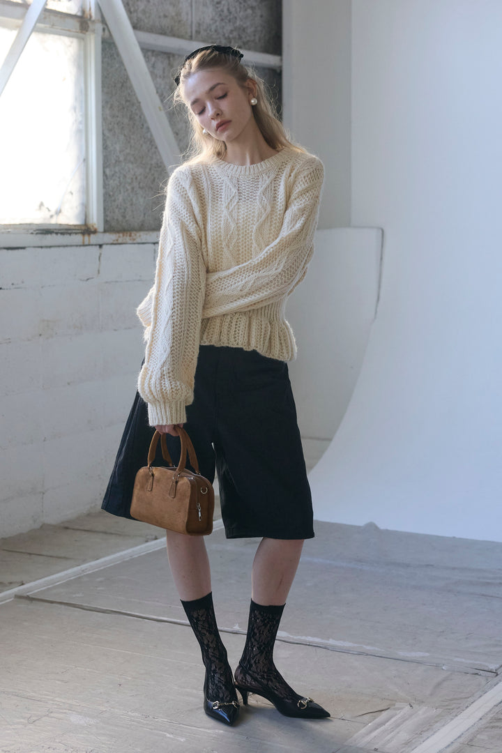 [予約]デニムベーシックハーフパンツ