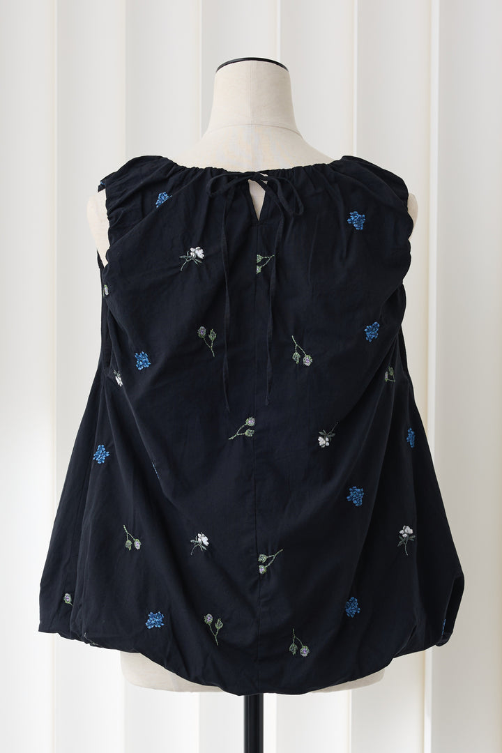 [予約]刺繍ローンバルーンヘムブラウス