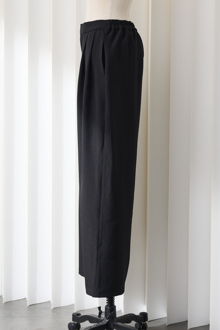 [予約]リネンタッチタックストレートパンツ