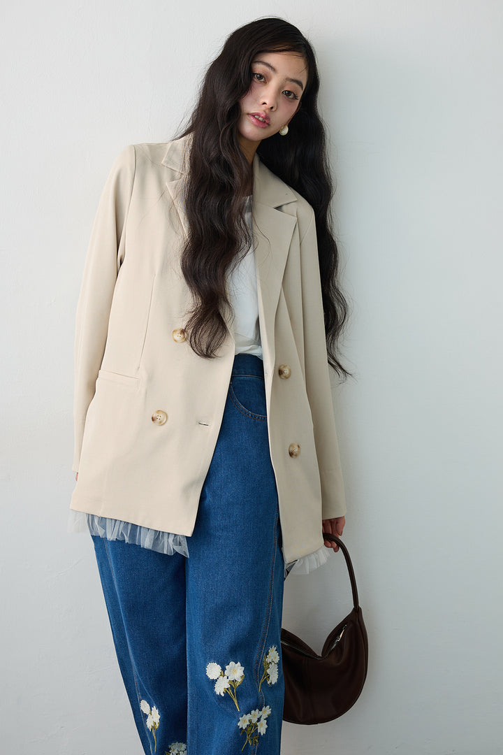 [予約]フリルヘム2wayマニッシュジャケット