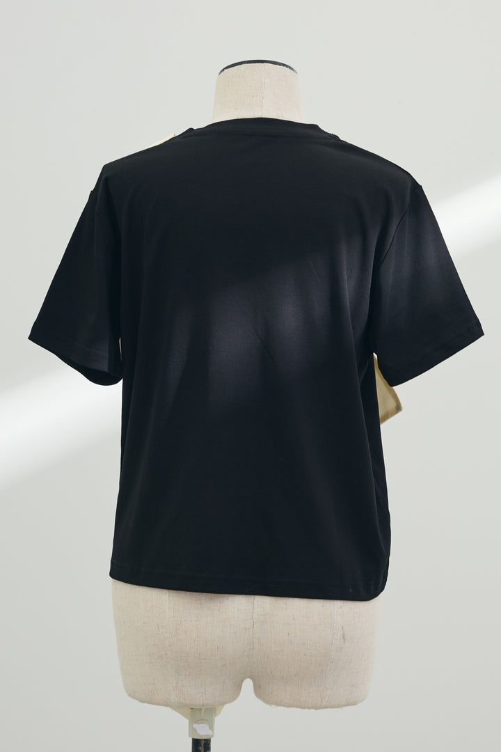 [予約]ショルダーリボンポイントTシャツ