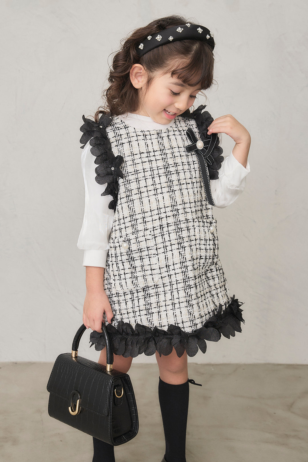 [予約]フリルツイードワンピセット