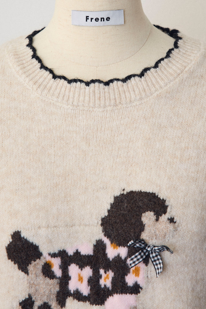 [予約]ドッグジャガードニット