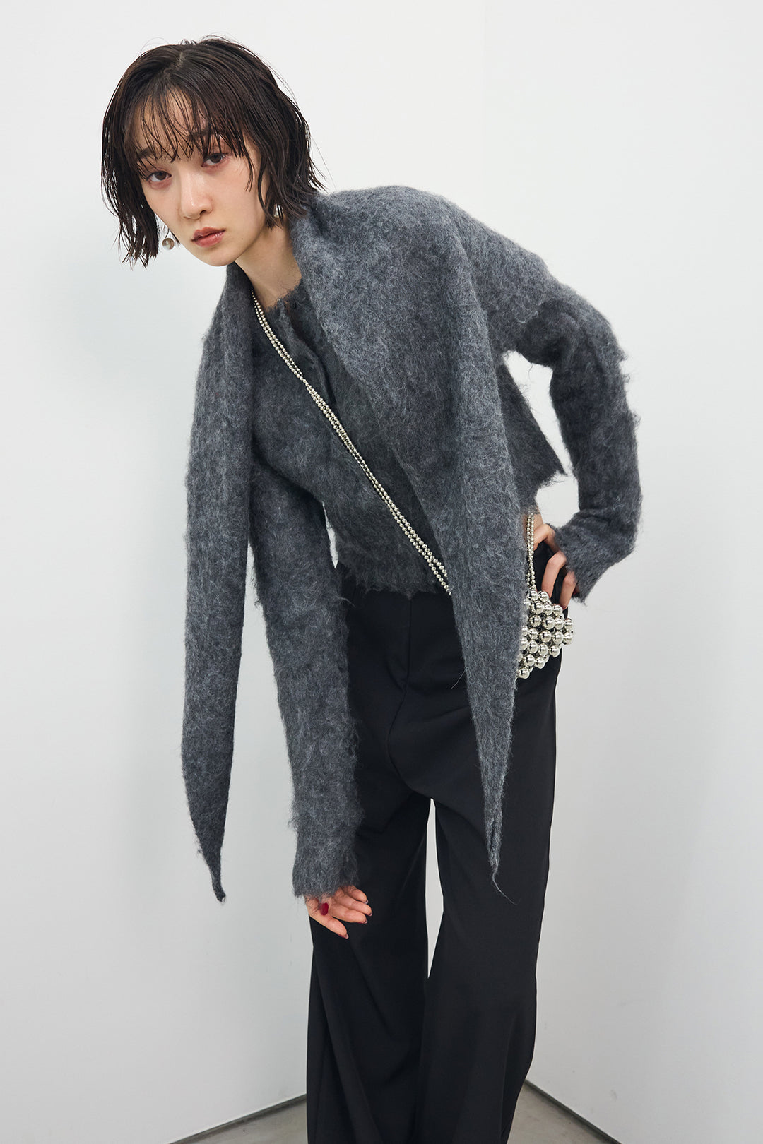 [予約]モヘアタッチトライアングルスカーフ