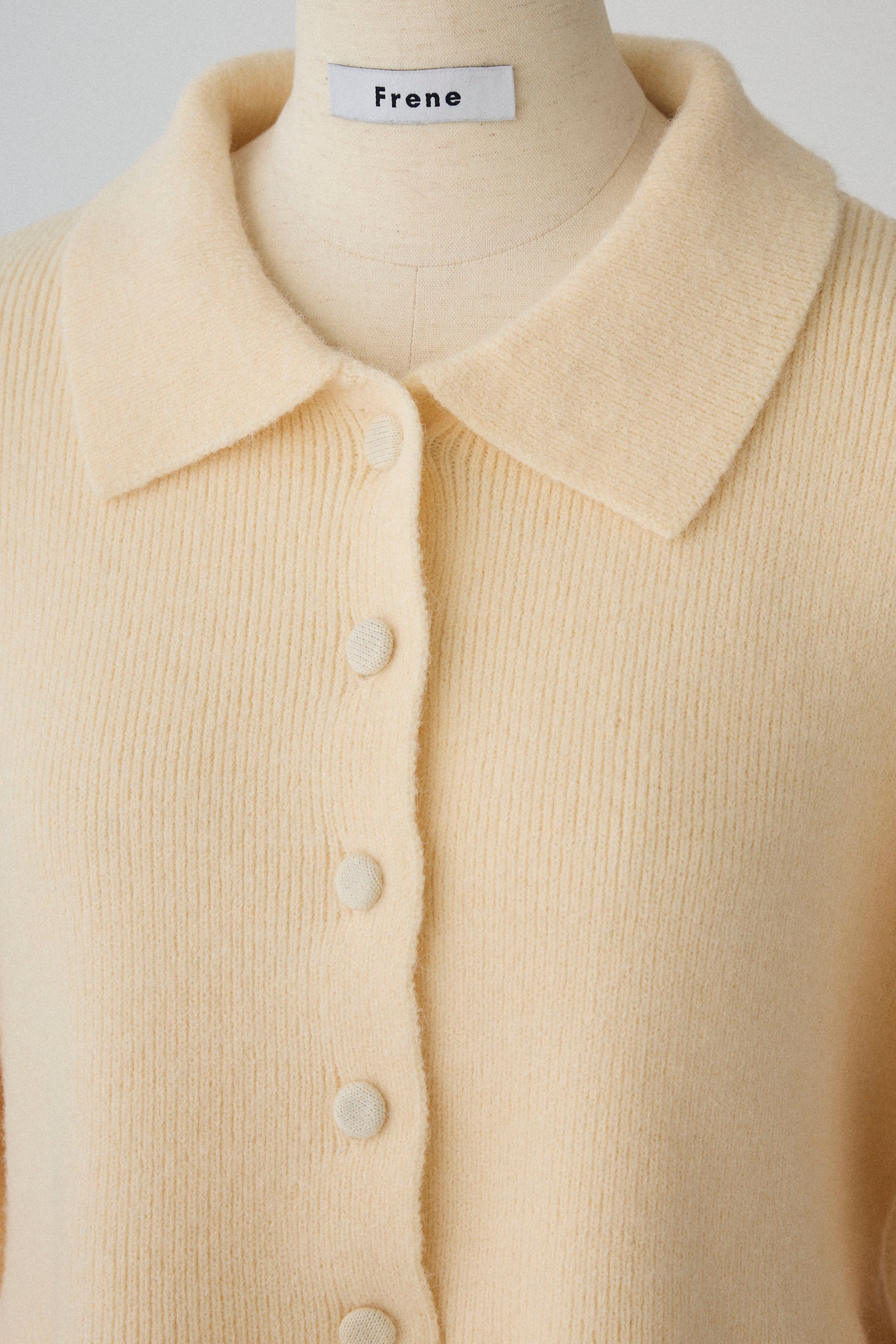 予約]ポロ襟ペプラムニットプルオーバー – Frene