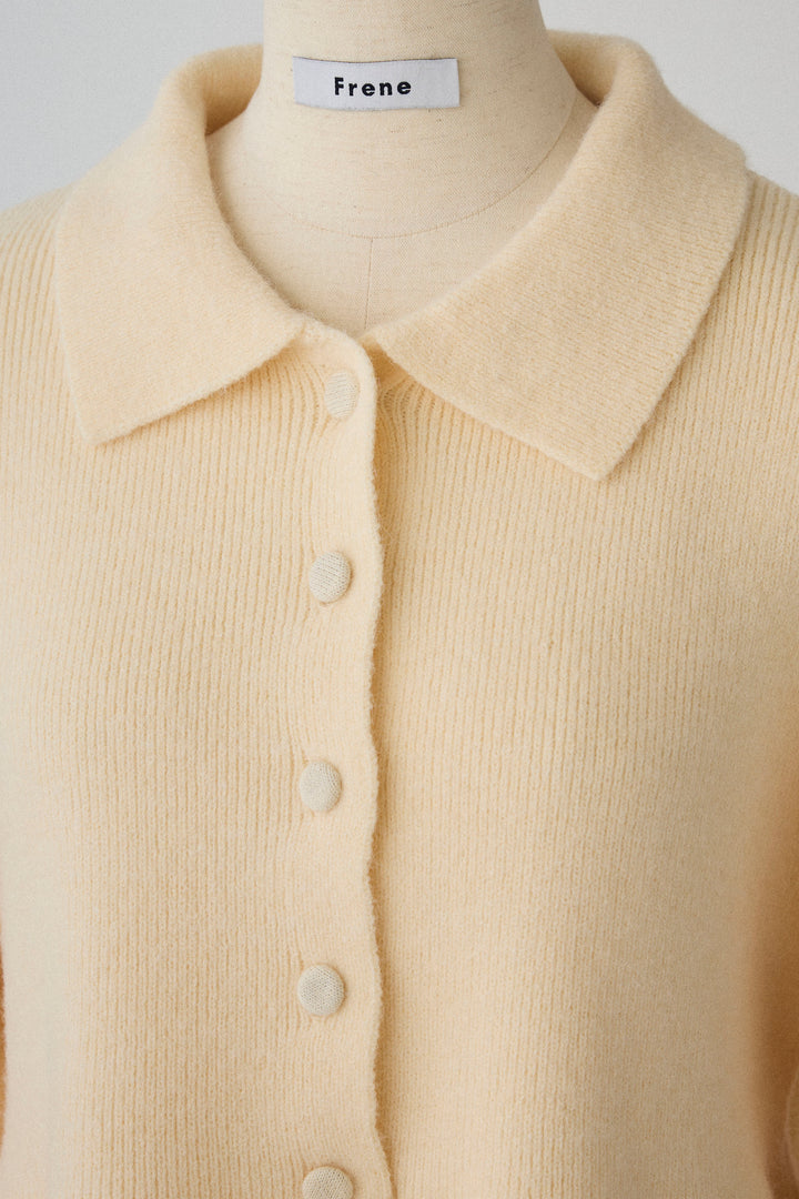 [予約]ポロ襟ペプラムニットプルオーバー