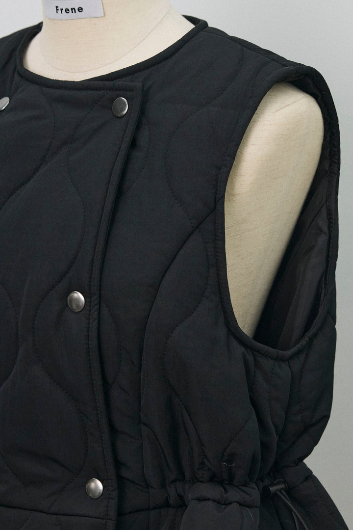 [予約]キルティングフレアシルエットベスト