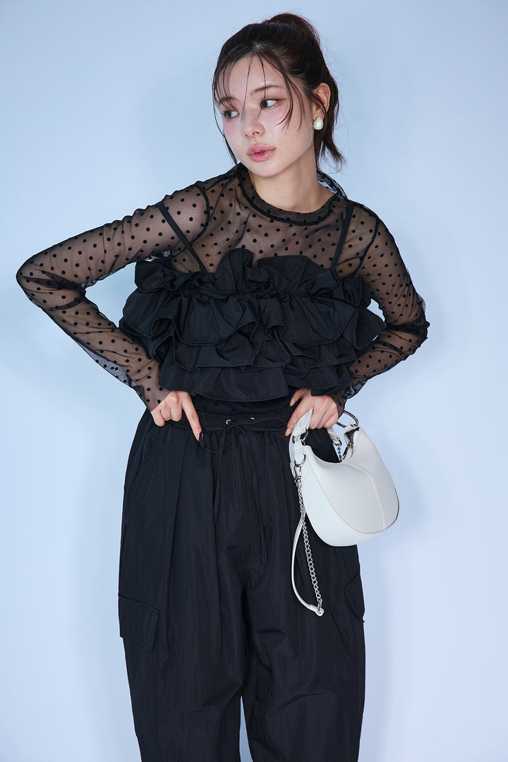 [予約]撥水フリルビスチェ