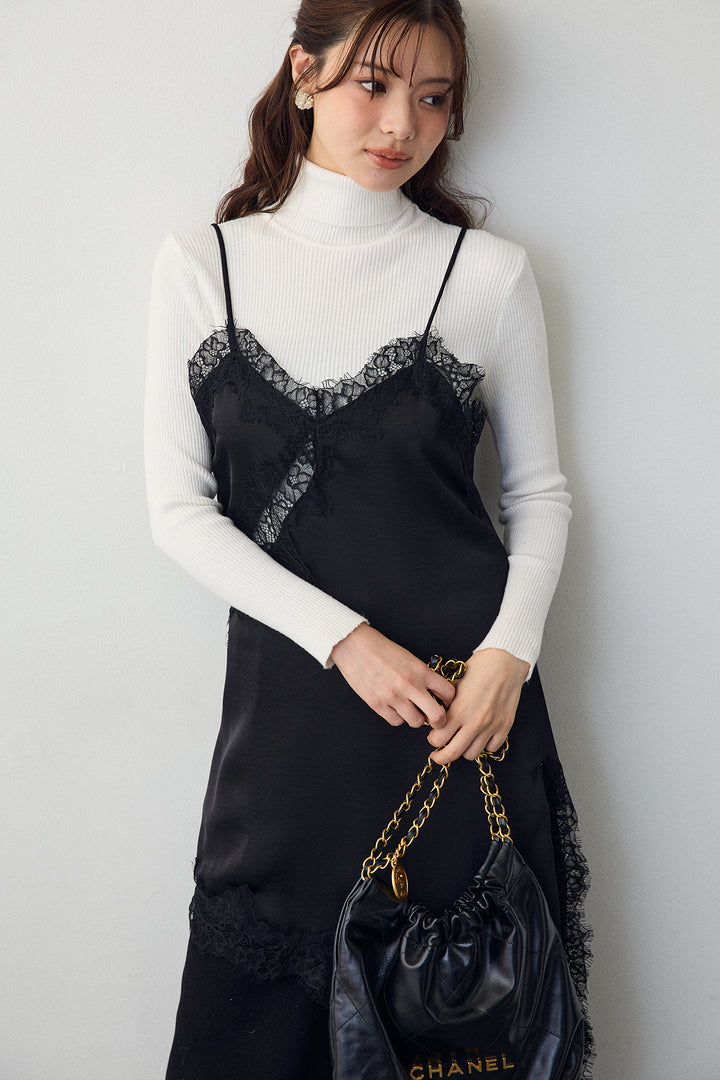 [予約]ベーシックリブタートルニット