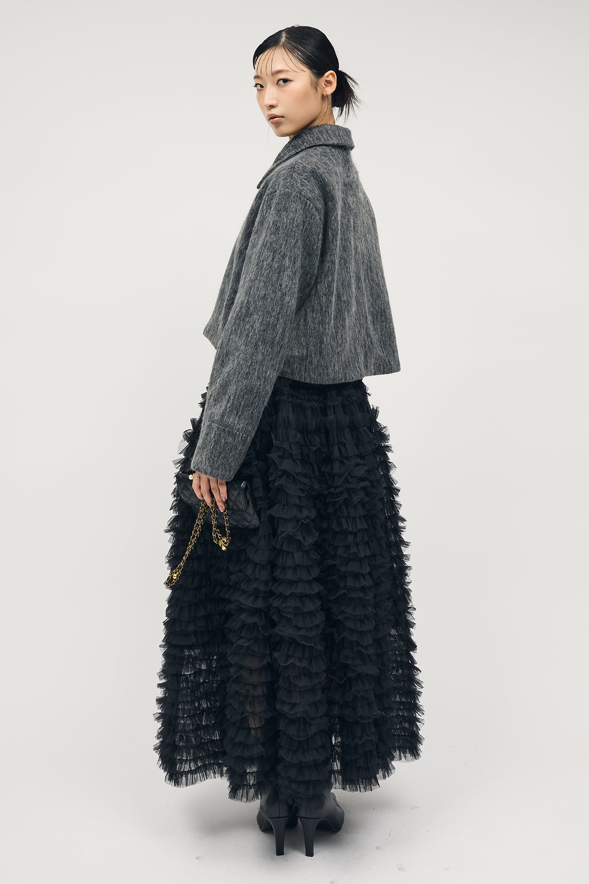 JOURNAL STANDARD 24AW ループカットシャギージップコート ダブルフェイスカシミヤ ラップコート / JOSEPH | ファッション