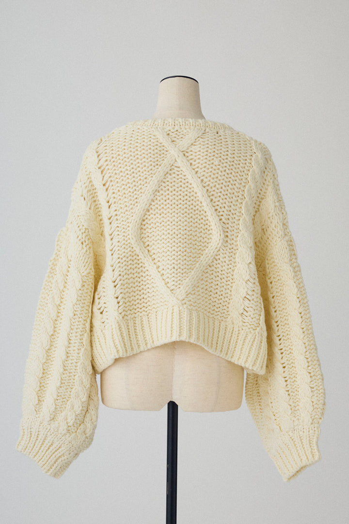 [予約]ローピングケーブルショートニット