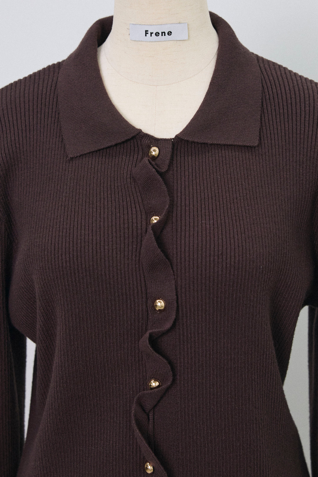 [予約]フロントラッフルデザインニットセットアップ