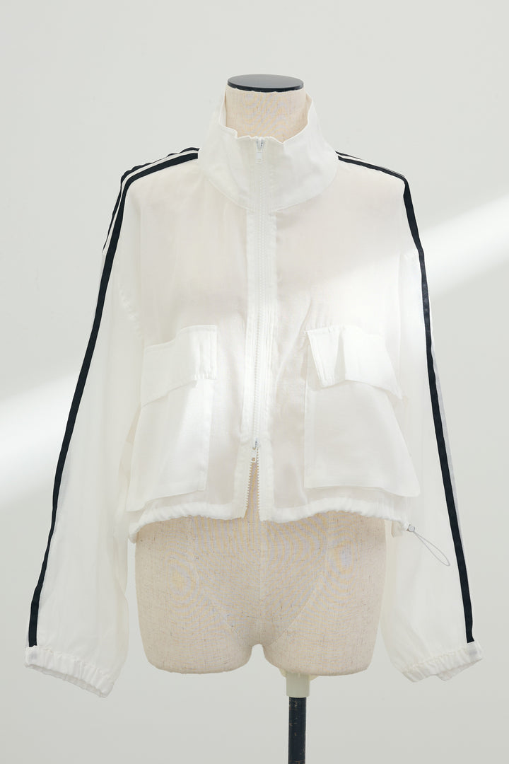 [予約]シアーオーガンジーサイドラインショートブルゾン