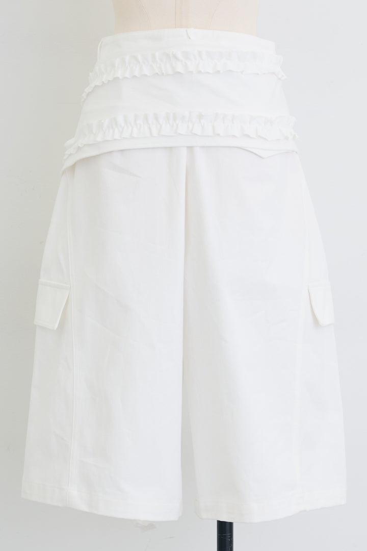 [予約]フリルワイドベルトセットハーフパンツ