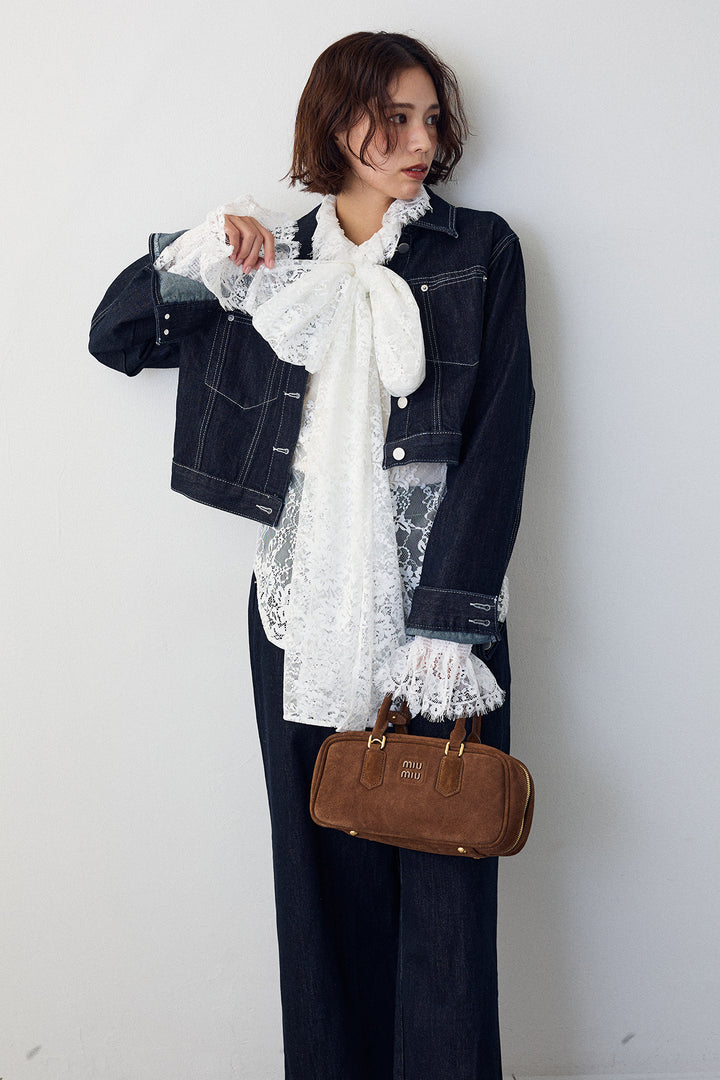 [予約]クロップドデニムセットアップ