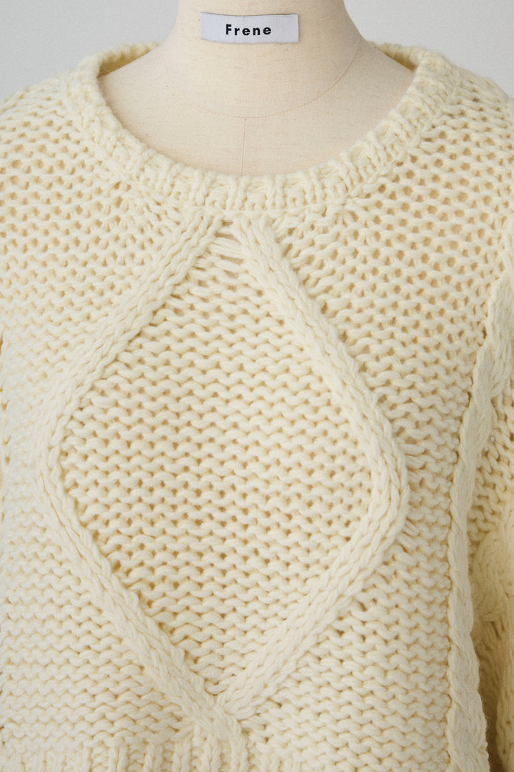 [予約]ローピングケーブルショートニット