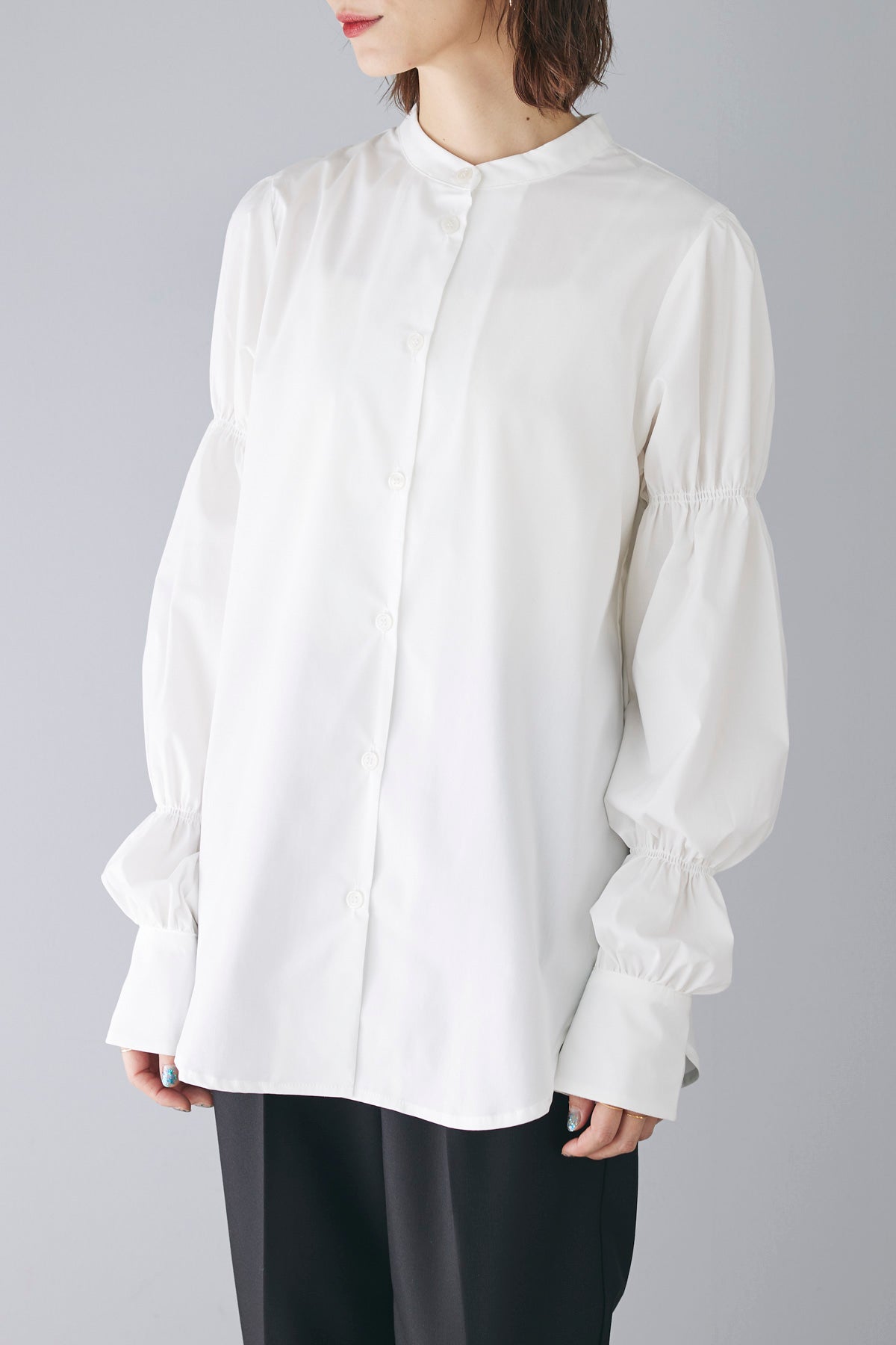 予約]バブルスリーブブラウス – Frene