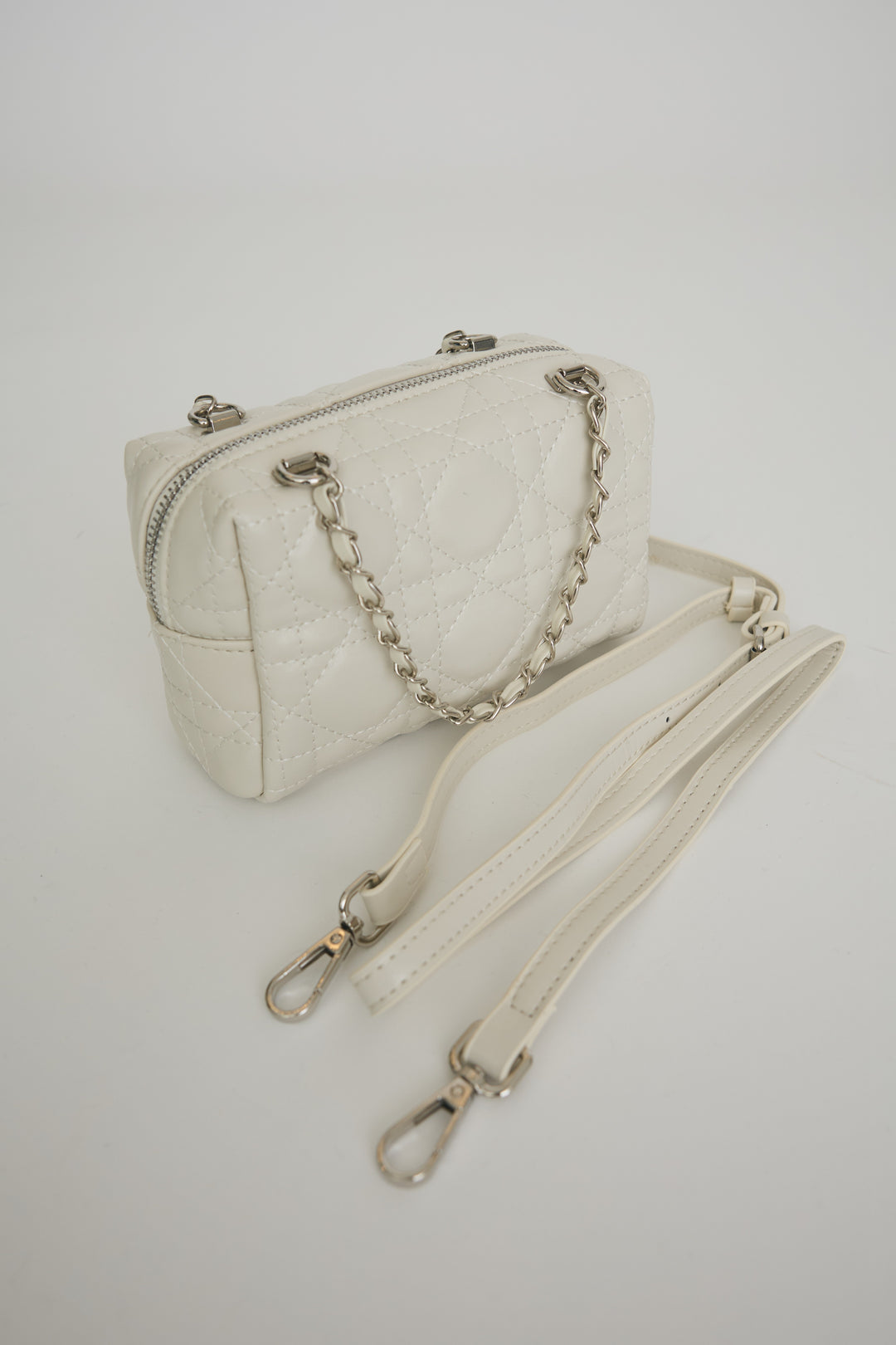 [予約]デザインキルティングミンボストンチェーンBAG