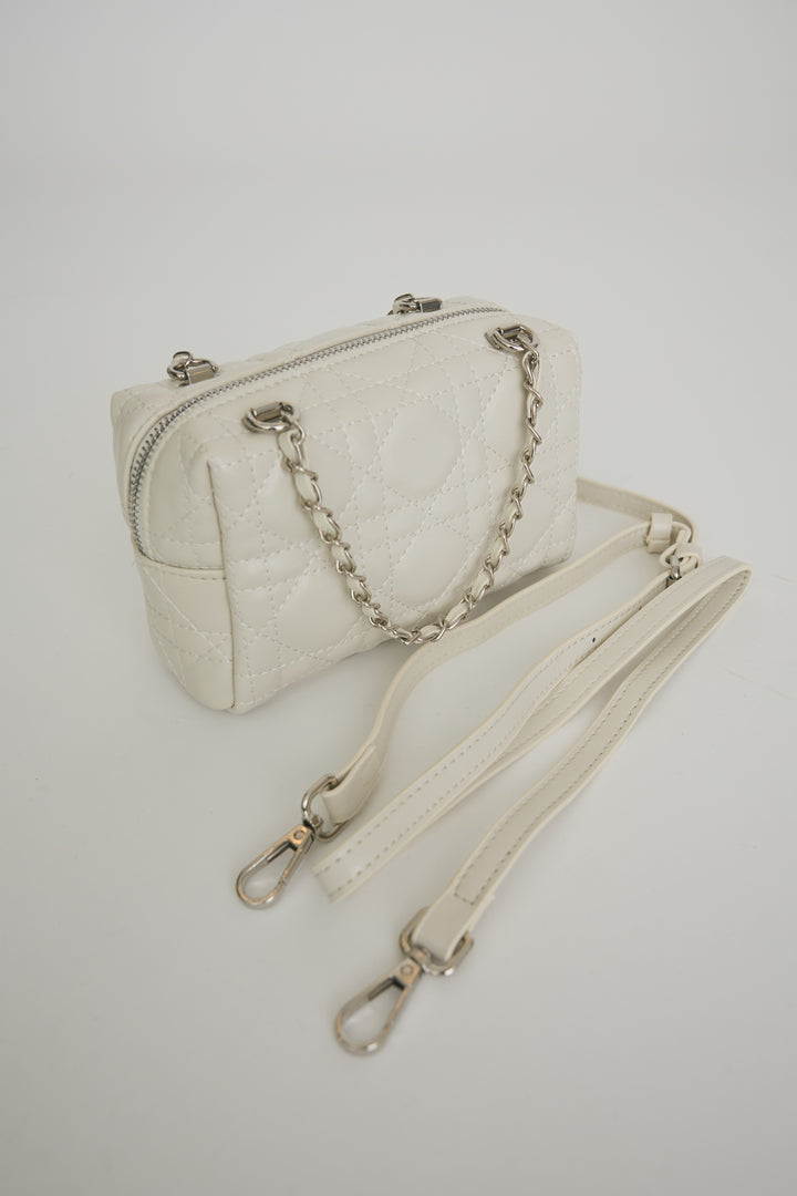 [予約]デザインキルティングミンボストンチェーンBAG