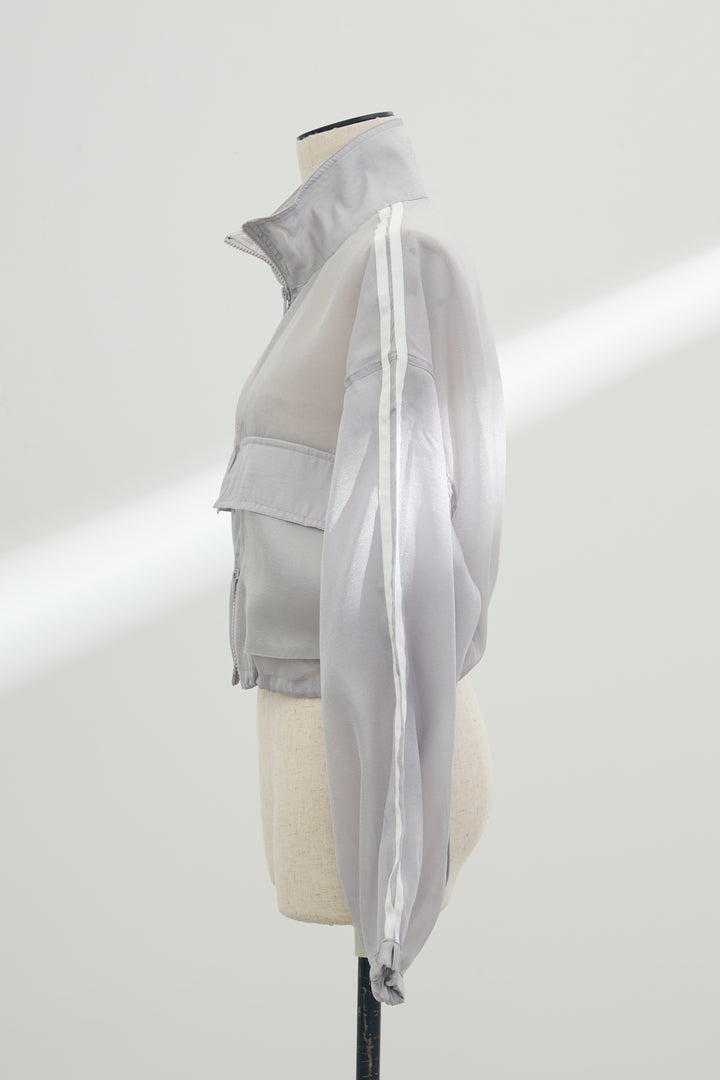 [予約]シアーオーガンジーサイドラインショートブルゾン