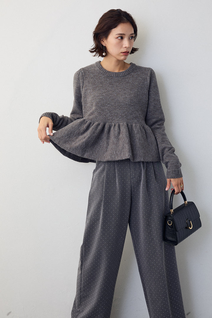 [予約]アルパカタッチバルーンヘムニットプルオーバー