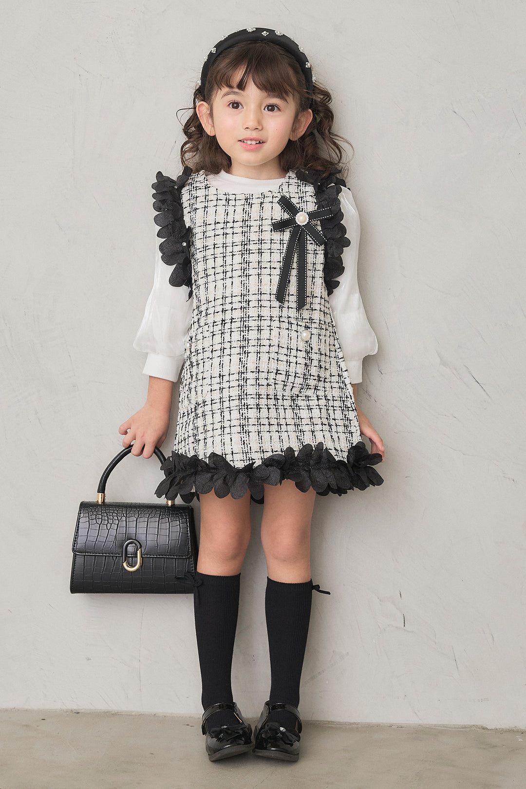 [予約]フリルツイードワンピセット