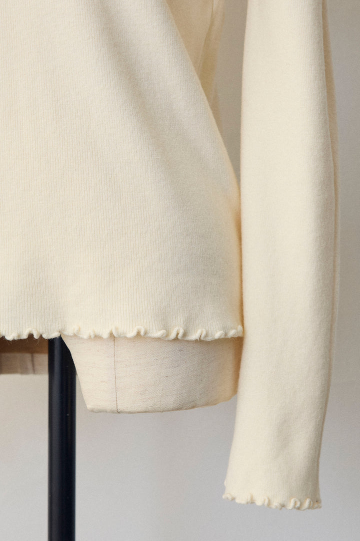 [予約]ネックショルダーパールポイントニット