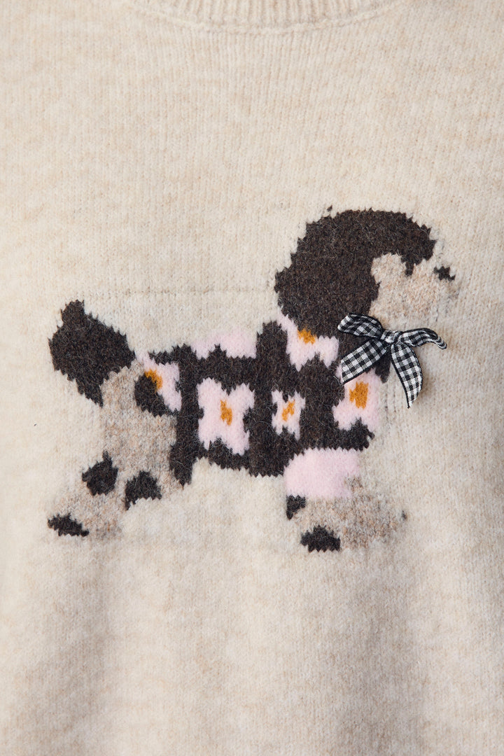 [予約]ドッグジャガードニット